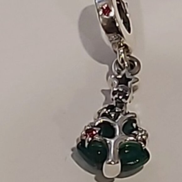 Authentic PANDORA STERLING SILVER SPARKLING CHRISTMAS TREE DANGLE 792983C01 - Picture 7 of 11